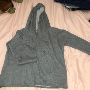 Cropped Gray Hoodie